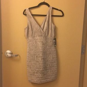 Beige snakeskin dress